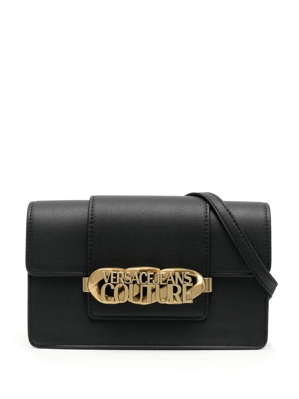 

Versace Jeans Couture bolsa crossbody con placa del logo - Negro