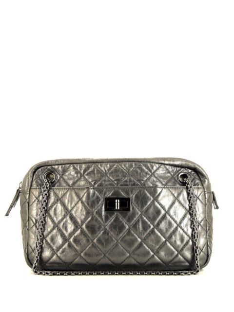 HOT SALE CHANEL Camera metallic leather shoulder bag Women