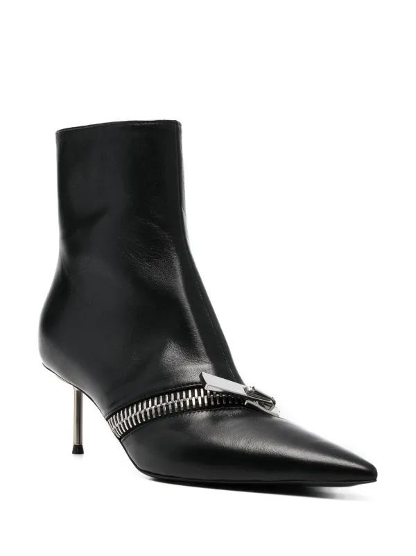 Coperni zip-detail Leather Ankle Boots | Black | FARFETCH JO
