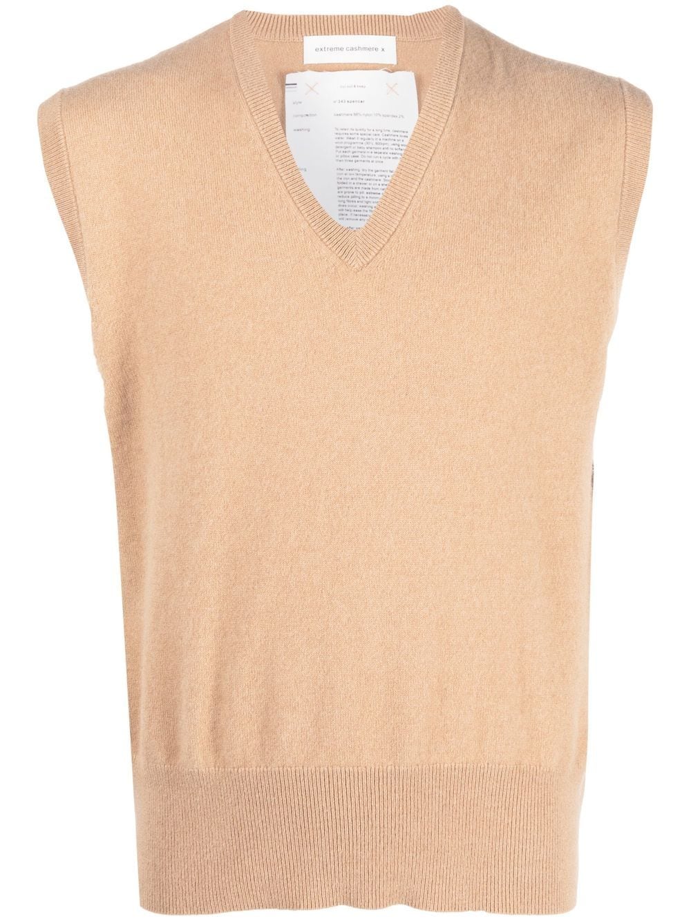 Extreme Cashmere V-neck Knit Waistcoat In Neutrals