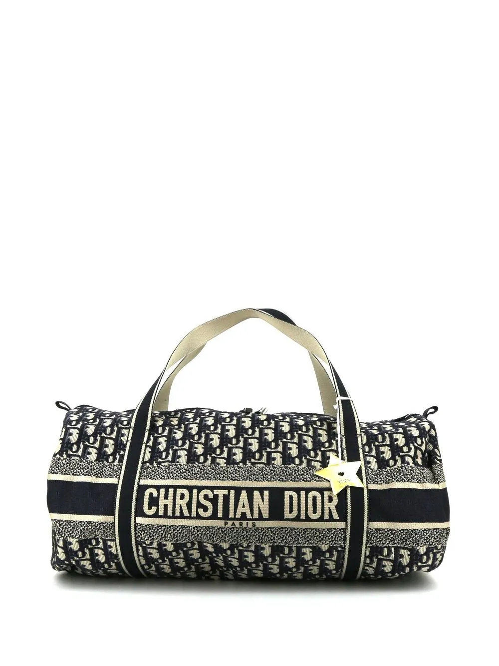 Pre-owned Dior 2020  Oblique-pattern Holdall Bag In 蓝色