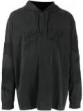 Givenchy embroidered logo faded-effect hoodie - Black