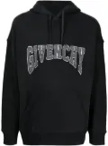 Givenchy logo appliqué drawstring hoodie - Grey