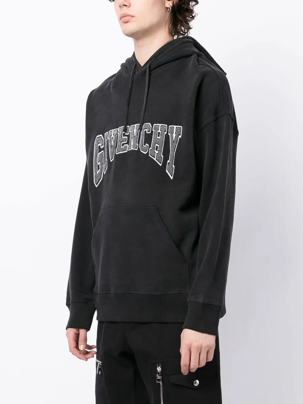 Givenchy Hoodie met logopatch Grijs