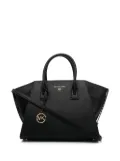 Michael Michael Kors logo-plaque leather tote bag - Black