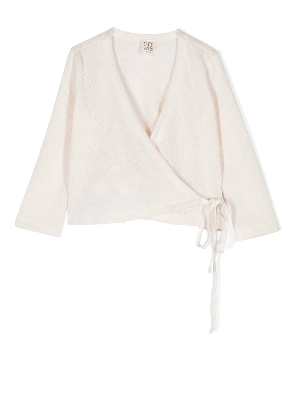 

Caffe' D'orzo Silvana side-tie wrap blouse - Neutrals