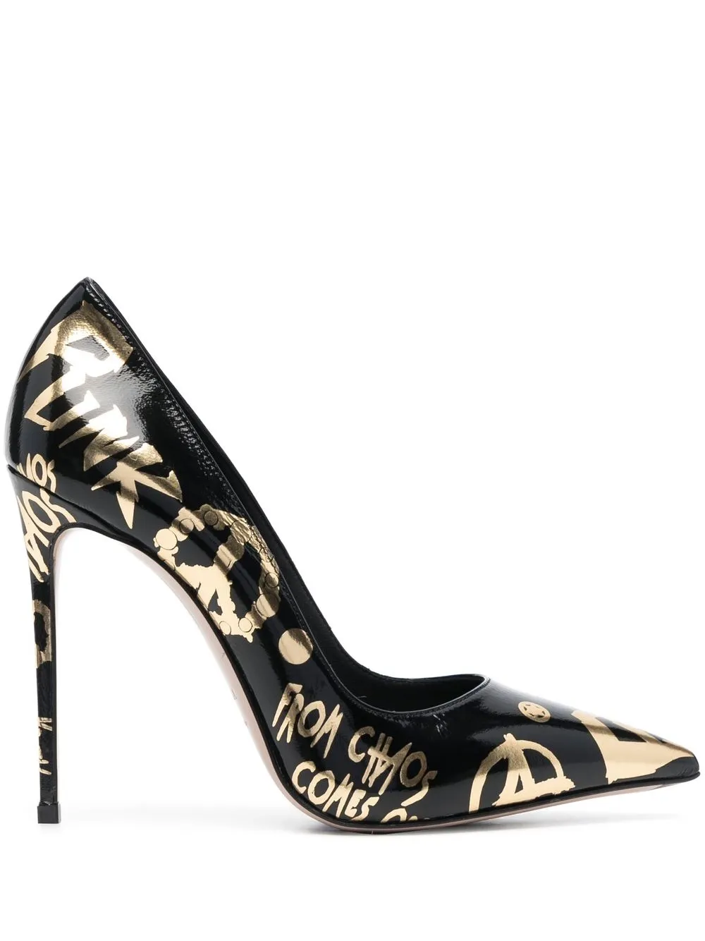 

Le Silla metallic-pattern print pumps - Black