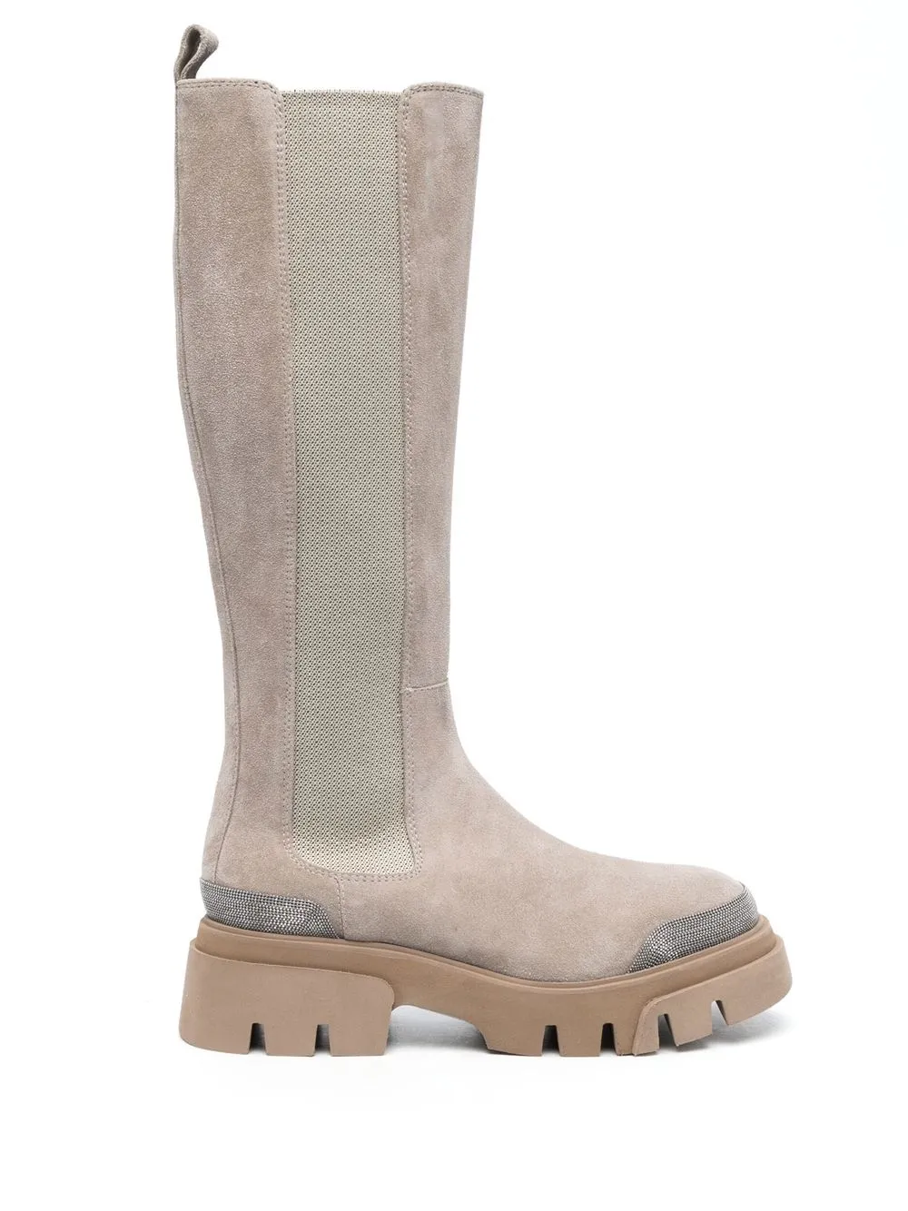 

Brunello Cucinelli botas con paneles elásticos - Gris