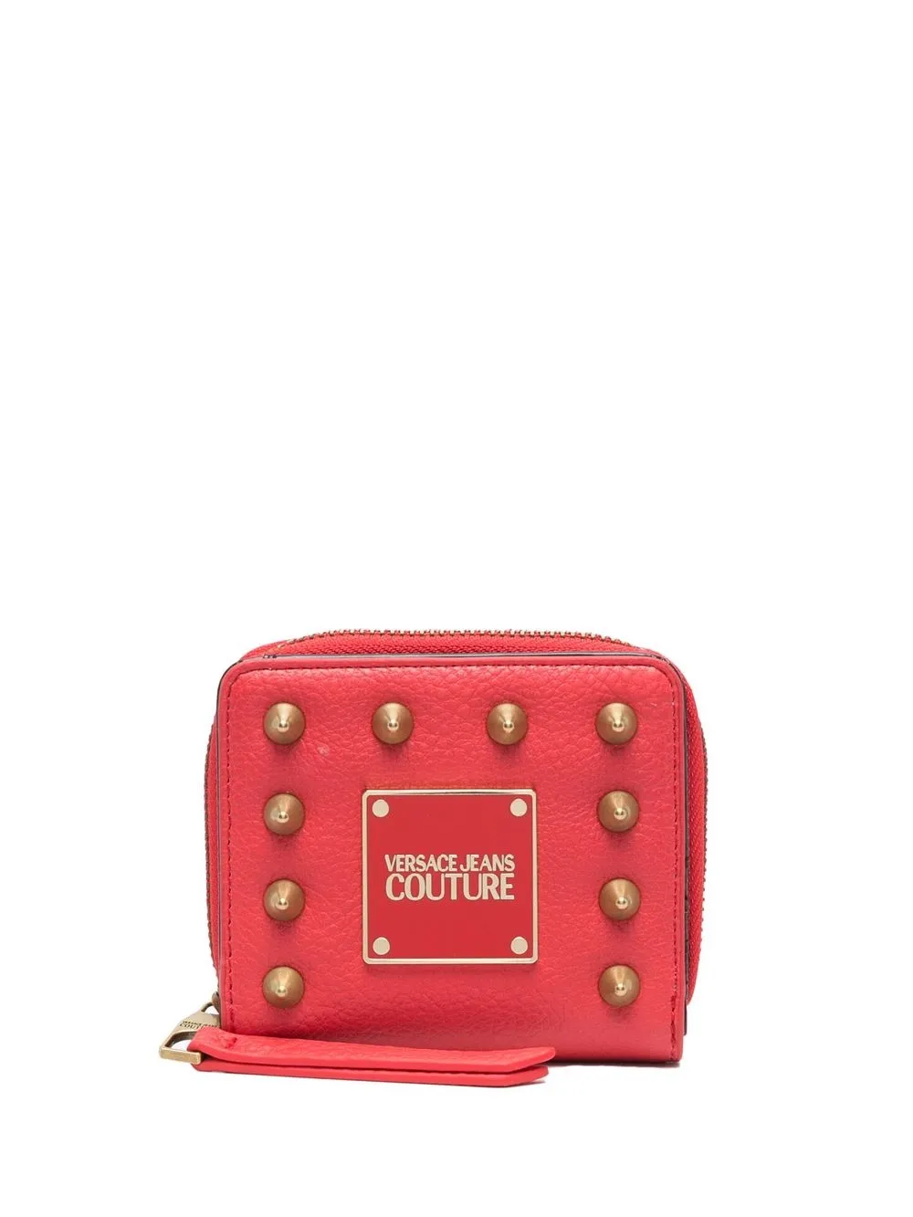 

Versace Jeans Couture cartera con parche del logo y apliques - Rojo