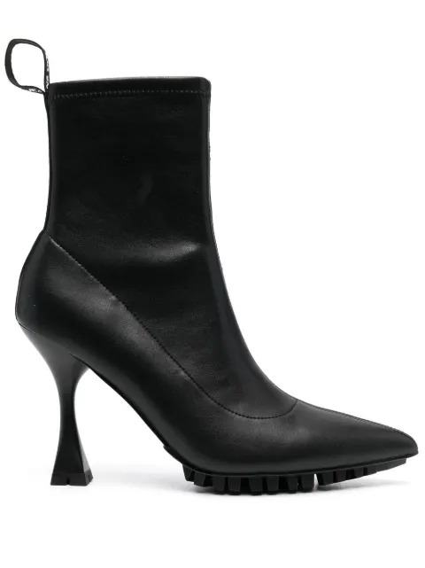 100mm logo-print ankle boots