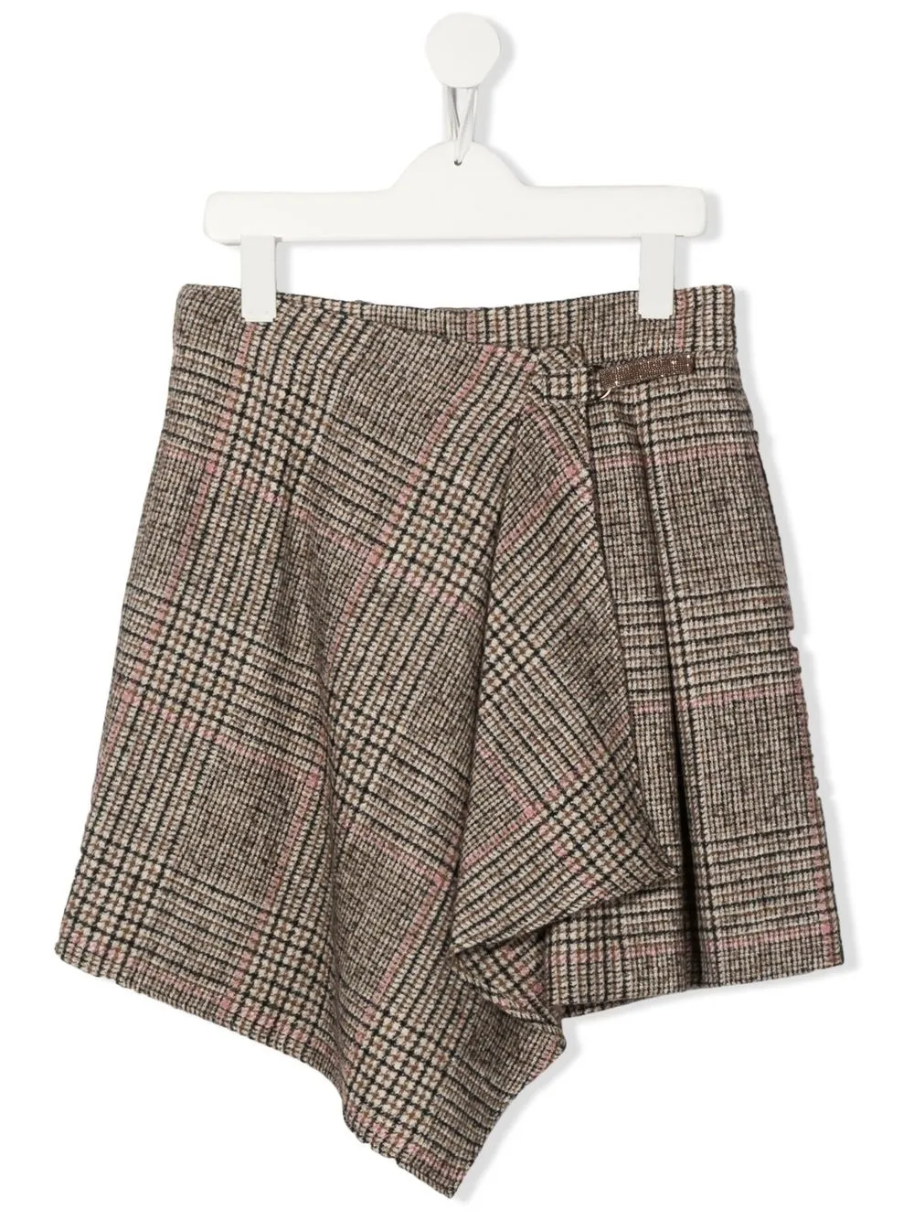 

Brunello Cucinelli Kids falda drapeada acampanada - Neutro