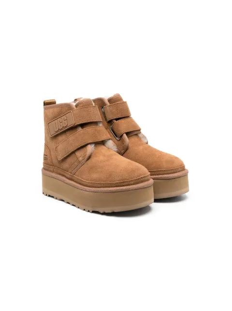 UGG Kids touch-strap suede boots