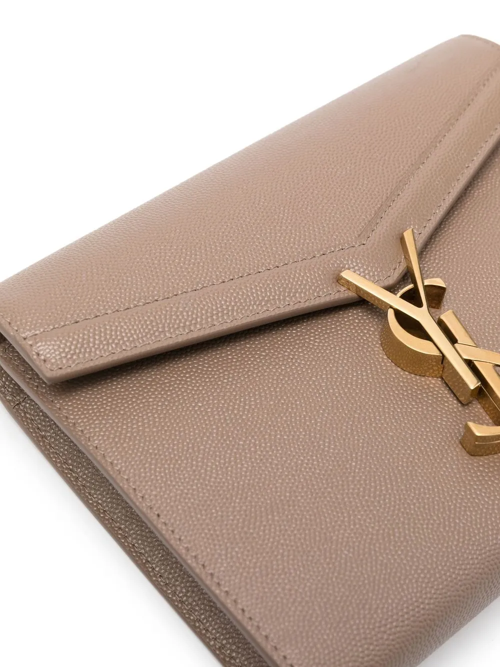 Saint Laurent Logoplaque Crossbody Bag In Braun ModeSens