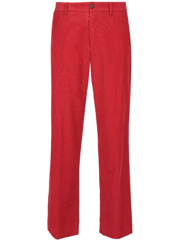 RED CORDUROY TROUSERS