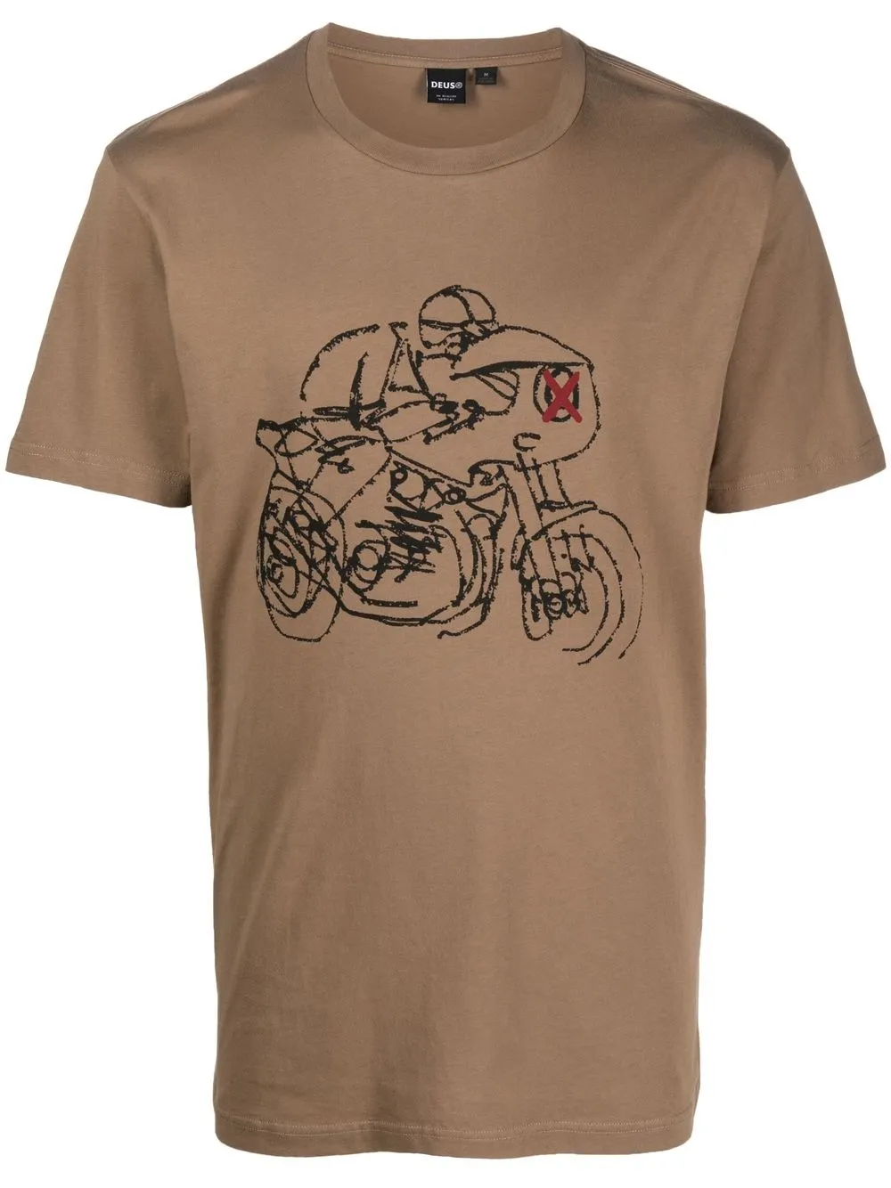 

Deus Ex Machina Riding graphic-print T-shirt - Brown