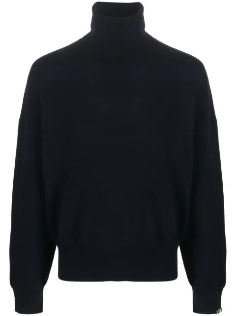 extreme cashmere roll neck knitted jumper