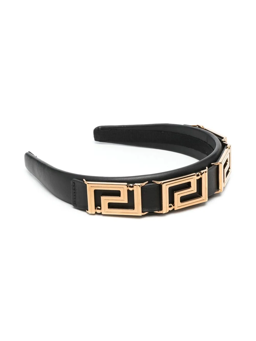 Versace Haarband met Greca detail - Zwart