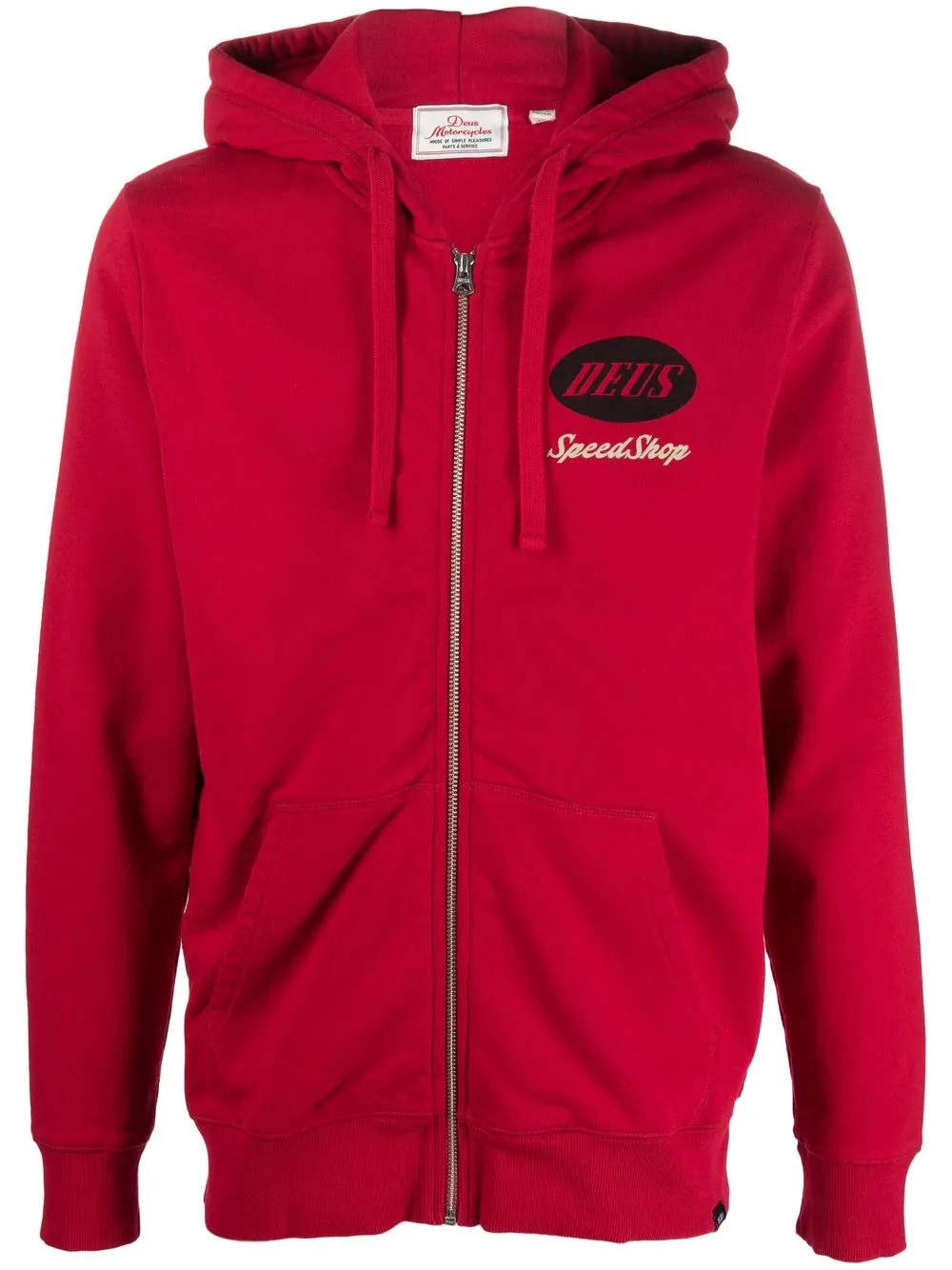 

Deus Ex Machina Tin Lizzie recycled zip-up hoodie - Red