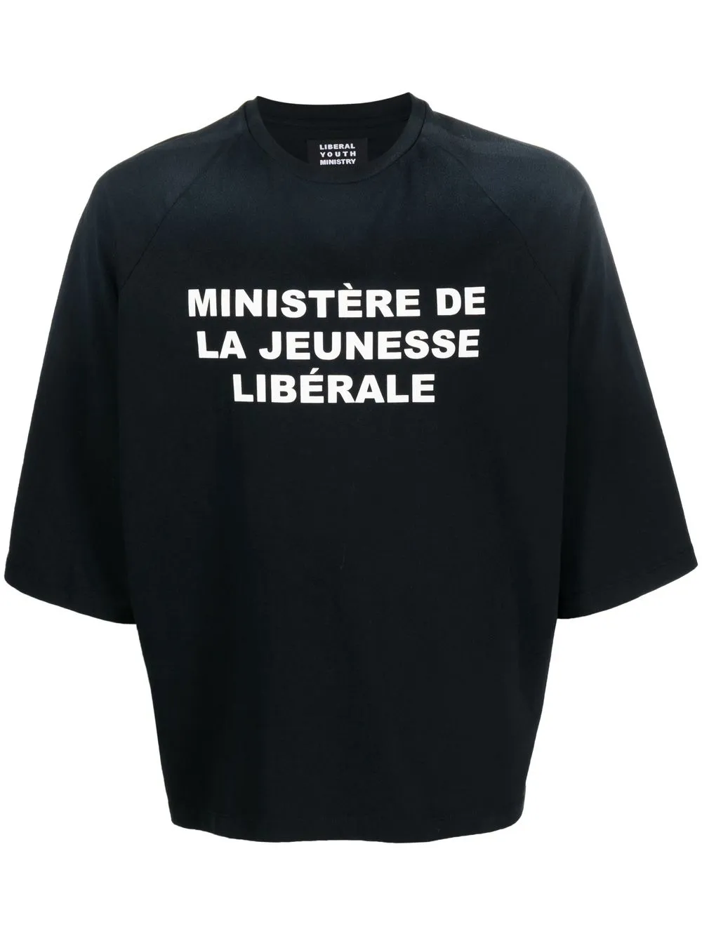 

Liberal Youth Ministry playera con eslogan estampado - Negro