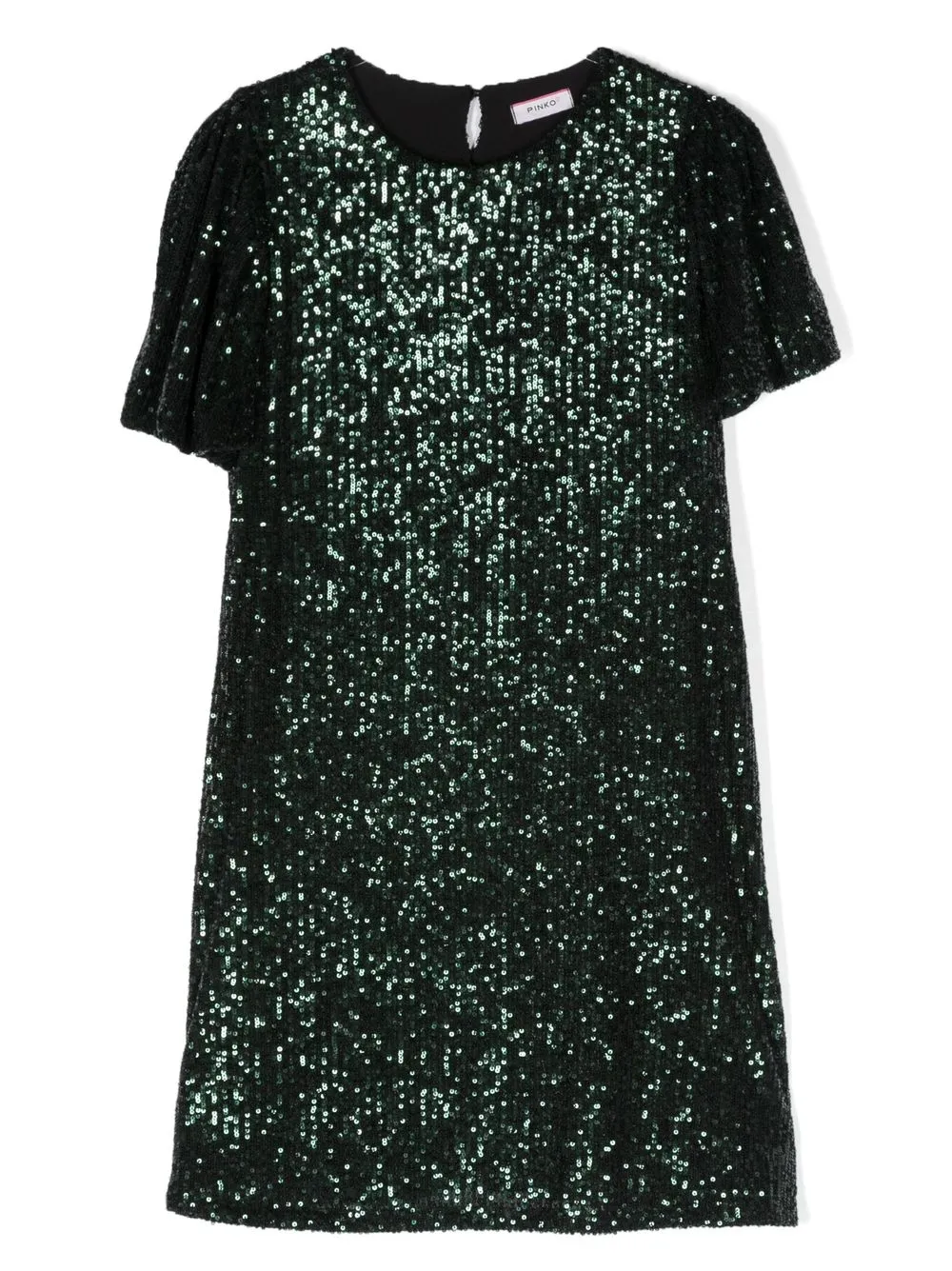 

Pinko Kids vestido estilo playera con lentejuelas - Verde