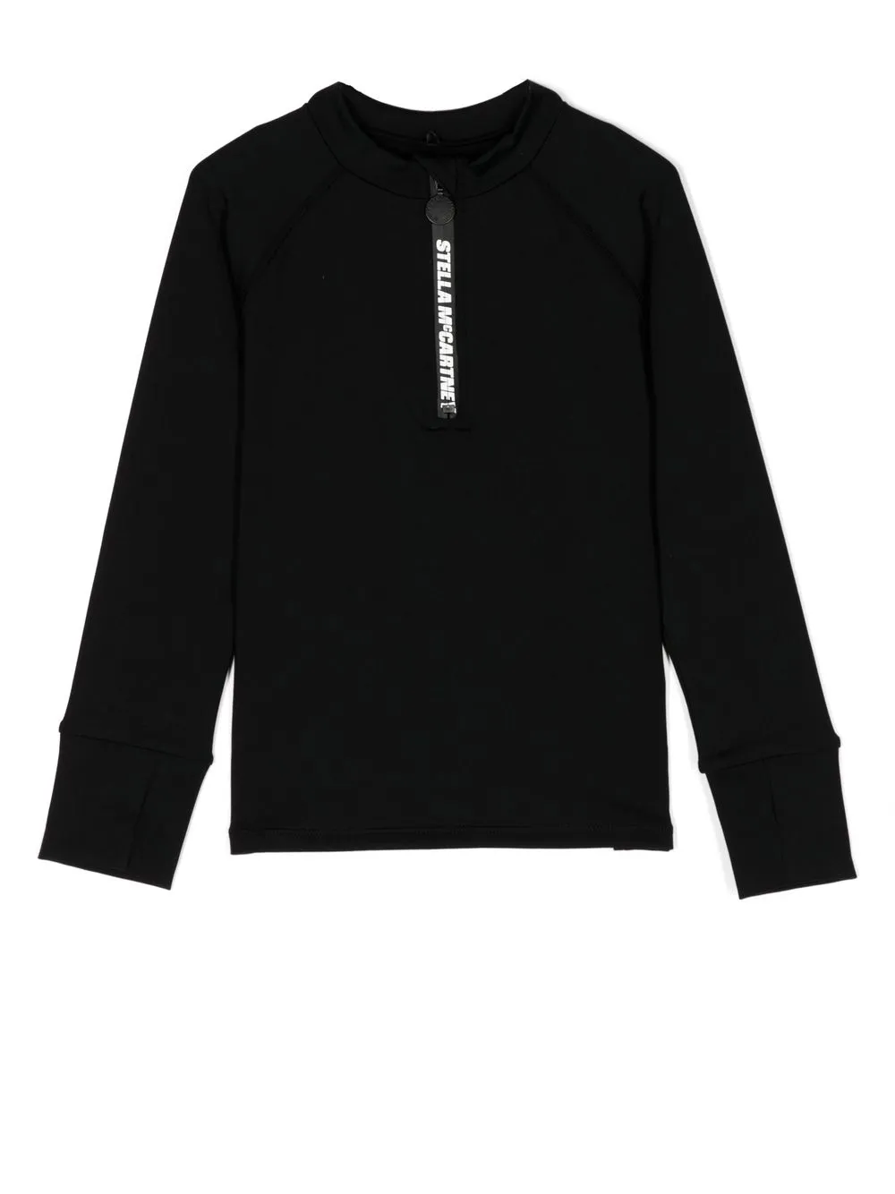 

Stella McCartney Kids logo-print detail zip jumper - Black