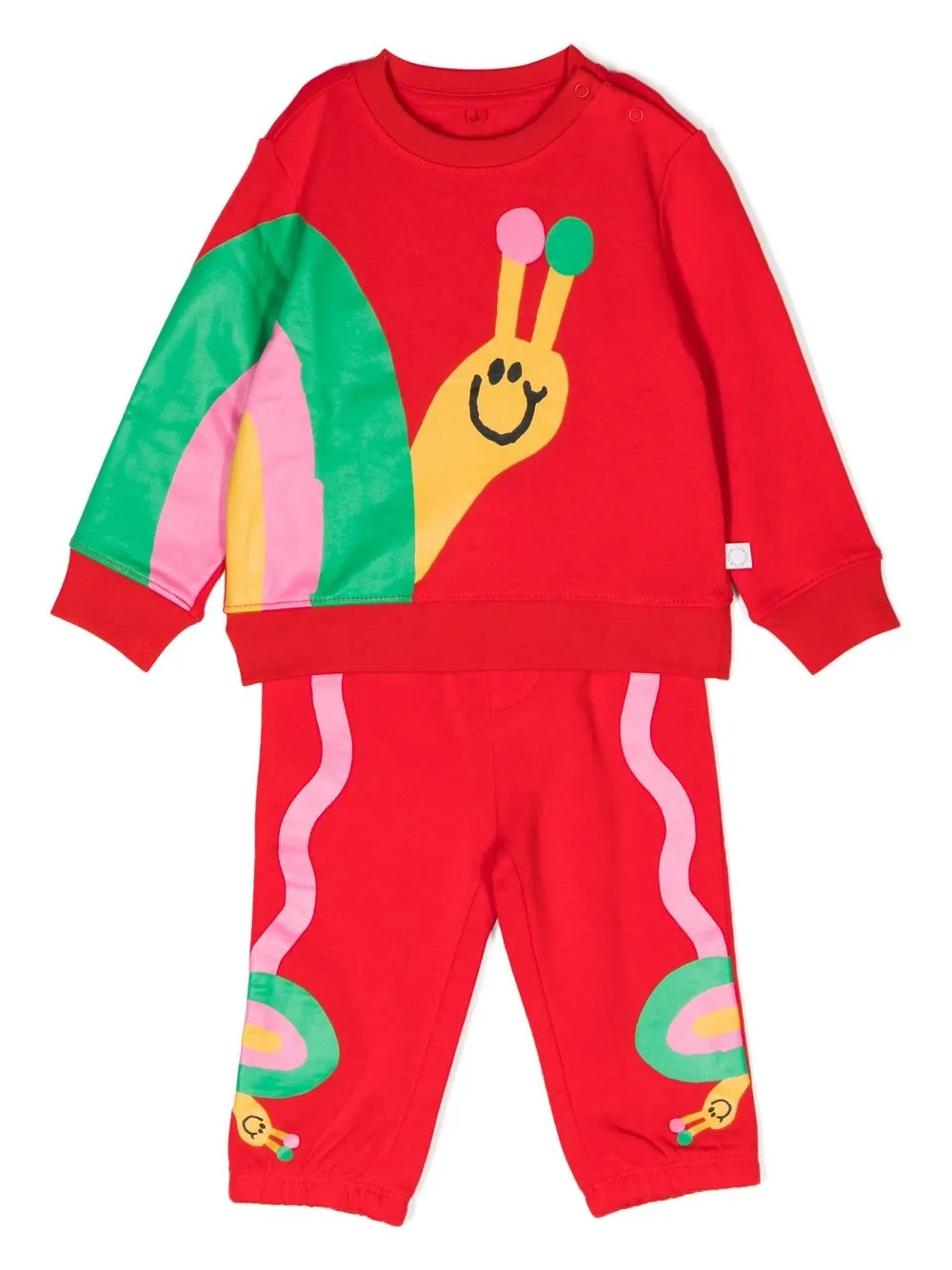 

Stella McCartney Kids Snail print tracksuit set - Red