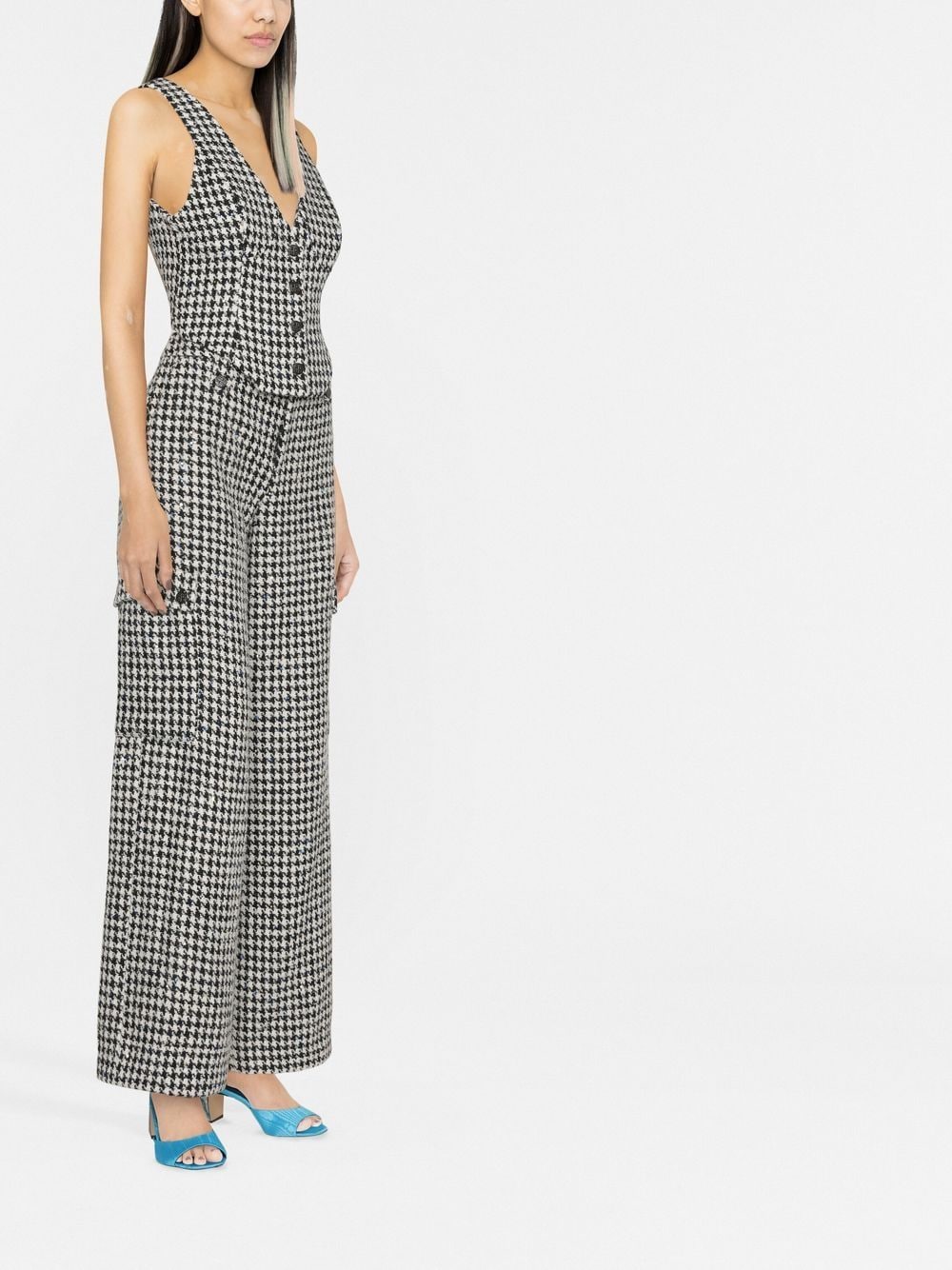 ROTATE Sparkly Houndstooth Waistcoat - Farfetch