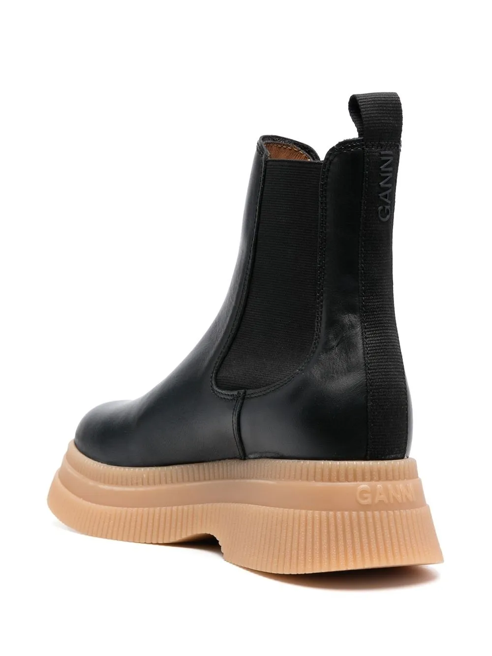  Ganni Elasticated Side-panel Chelsea Boots - Black 
