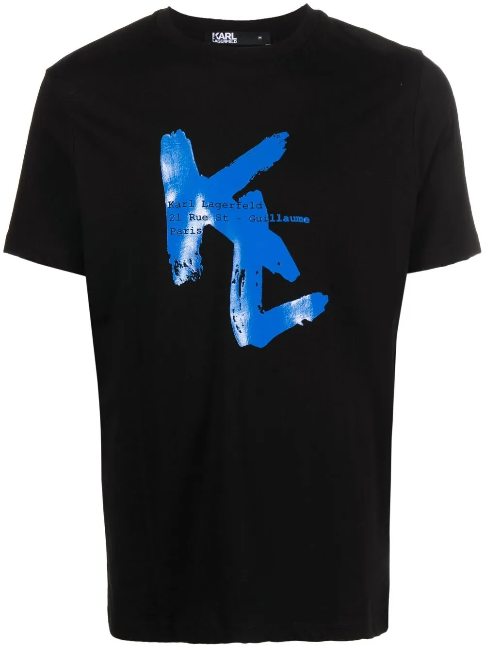 

Karl Lagerfeld playera manga corta con logo estampado - Negro