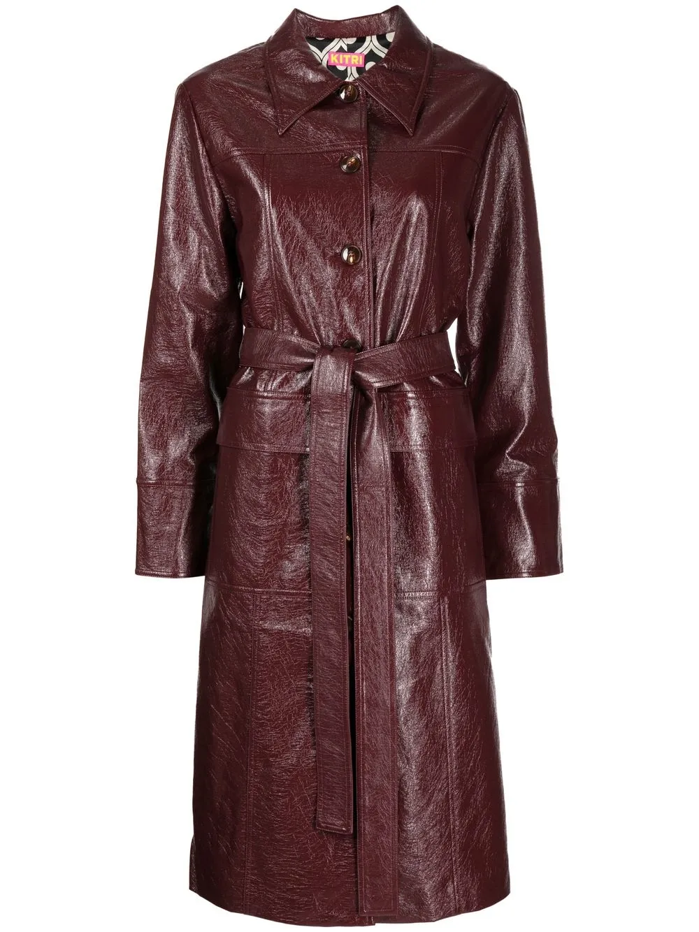 

Kitri vinyl trench coat - Brown