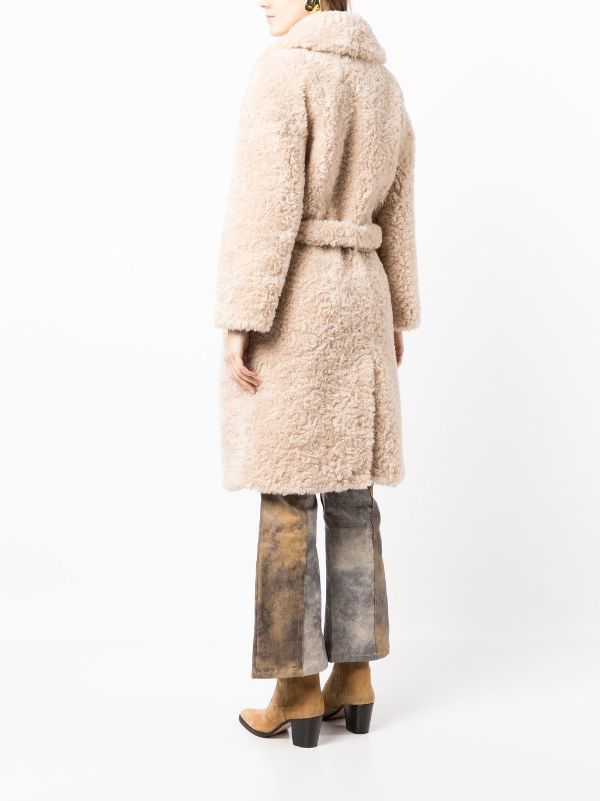 full length faux shearling coat