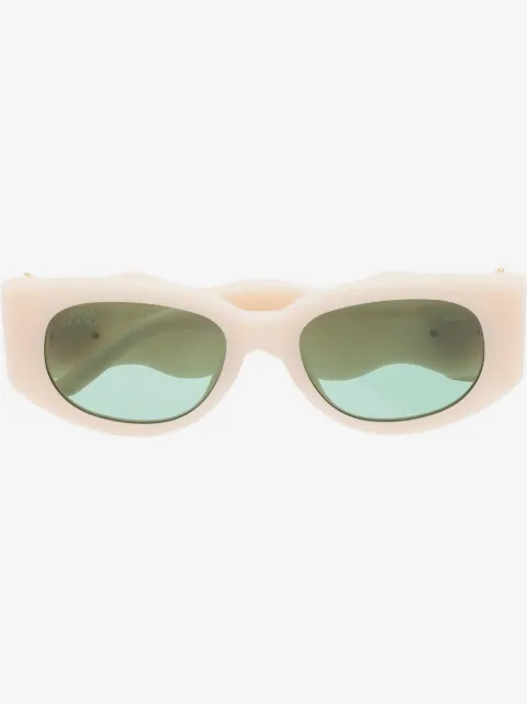 Casablanca logo-plaque oval sunglasses