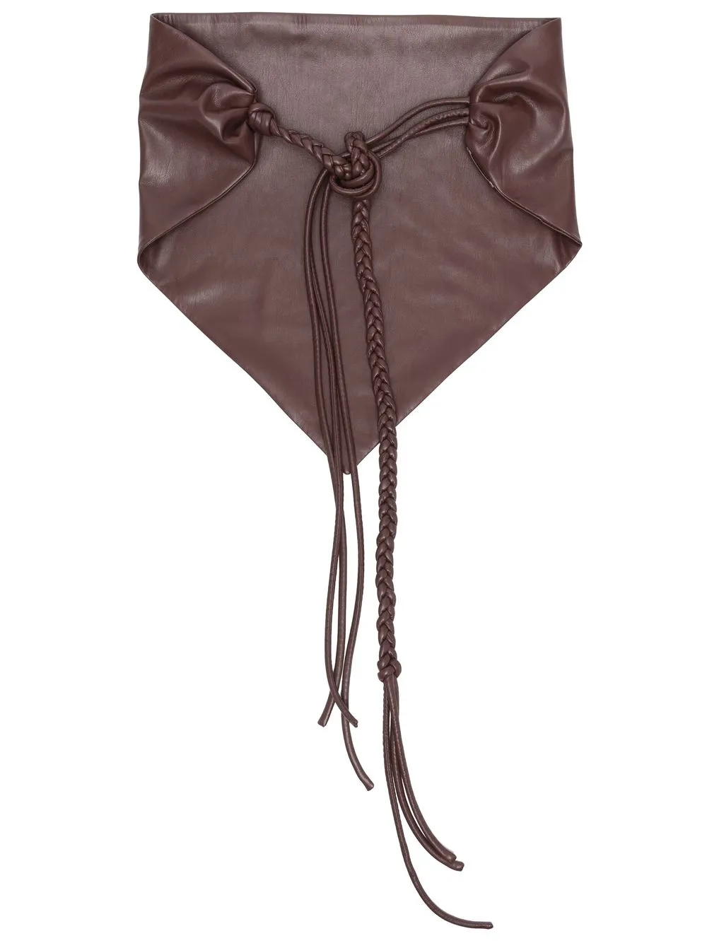 

Nanushka braided faux leather scarf - Brown