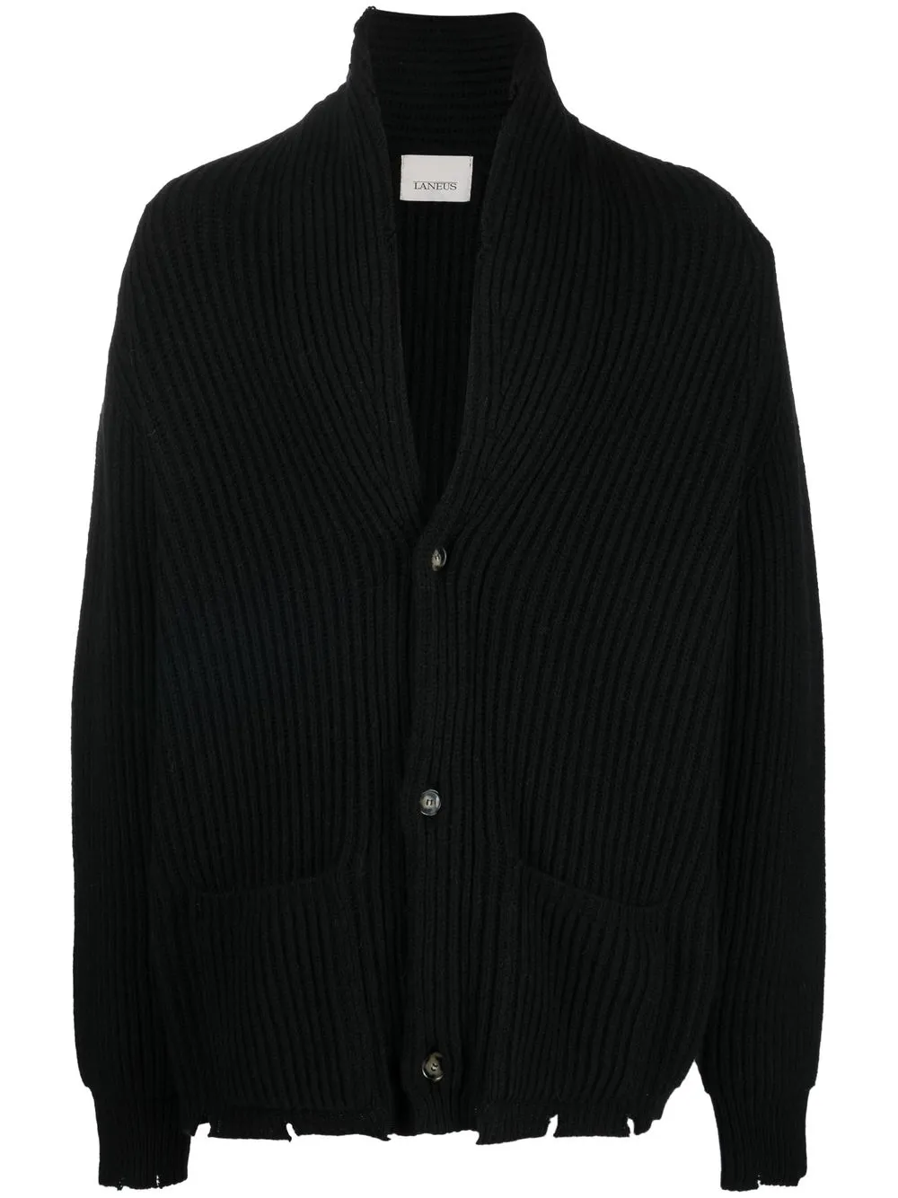 

Laneus single-breasted chunky merino cardigan - Black