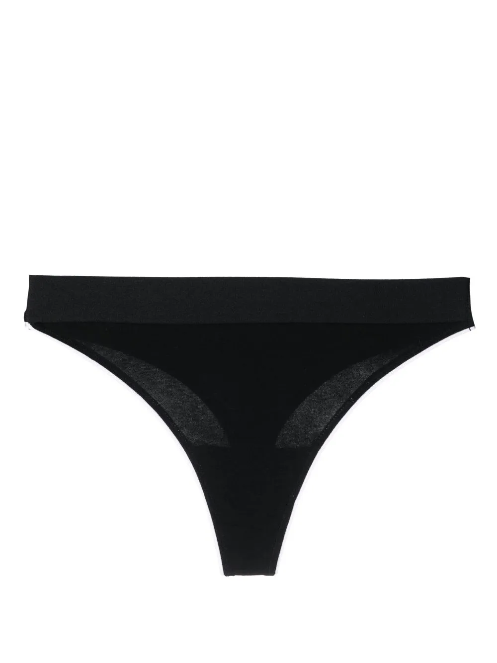 

Moschino tanga con logo estampado - Negro