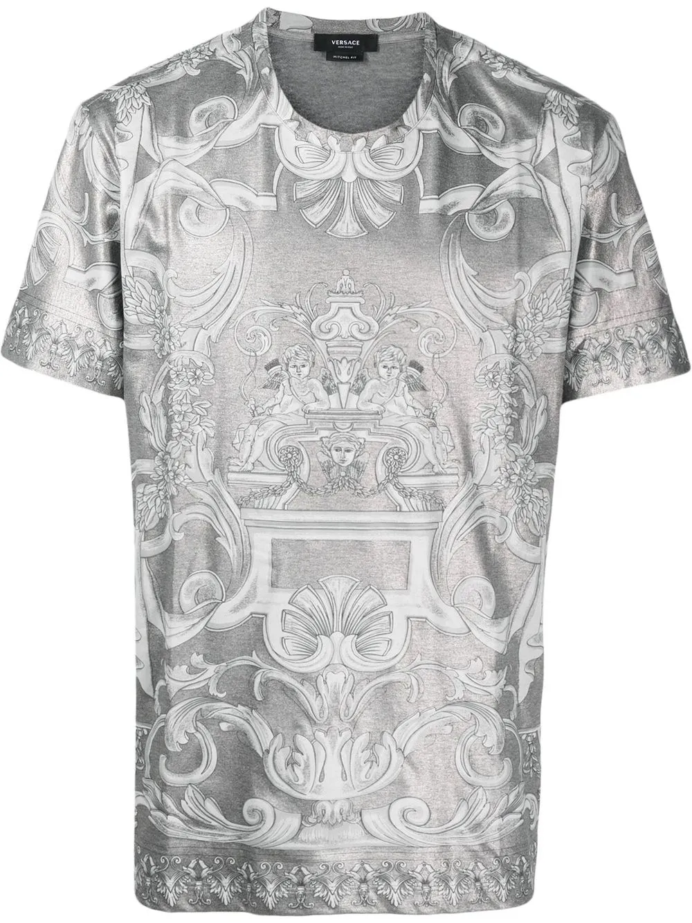 

Versace playera con motivo Barocco - Gris