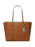 Tory Burch leather logo-print tote bag - Brown