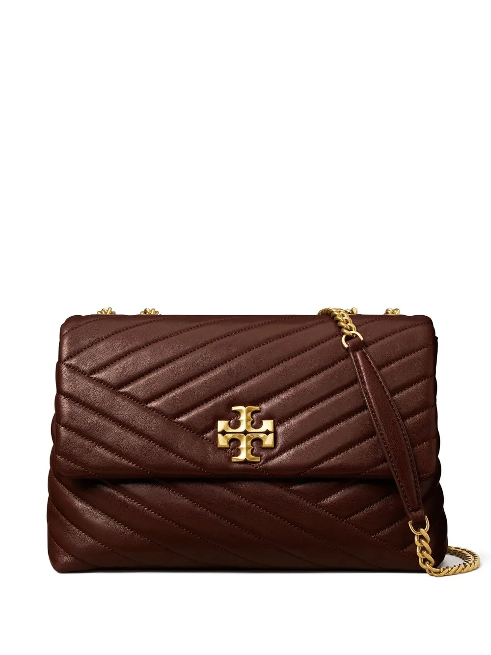 

Tory Burch leather quilted shoulder bag - Brown