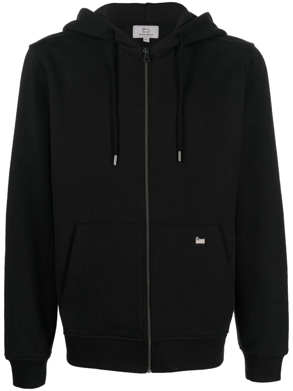 

Woolrich hoodie con cierre y parche del logo - Negro