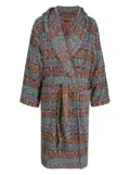 Missoni Home striped towelling hooded bathrobe - Blue