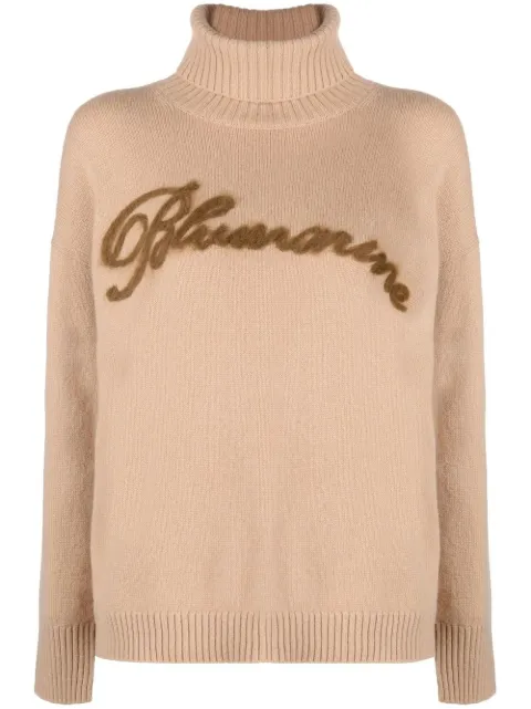 Blumarine logo-intarsia jumper
