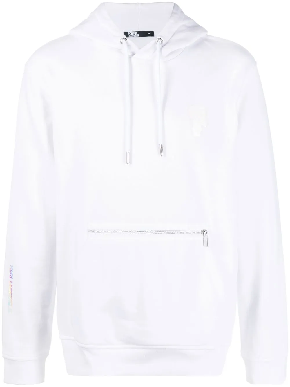 

Karl Lagerfeld hoodie con parche del logo - Blanco