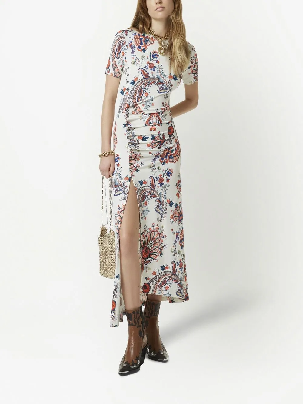 Rabanne Jurk met bloemenprint - Wit