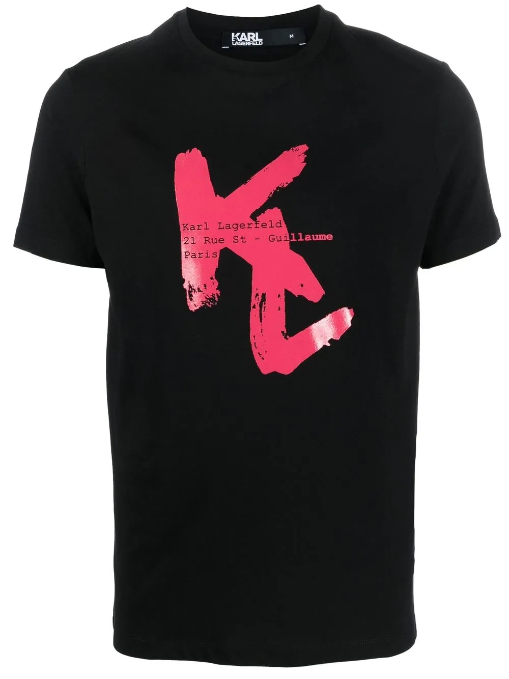 

Karl Lagerfeld playera con logo estampado - Negro