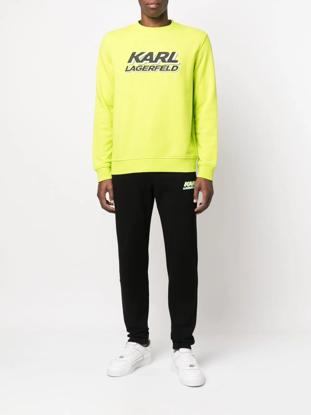 Karl Lagerfeld Sweater met logoprint - Groen