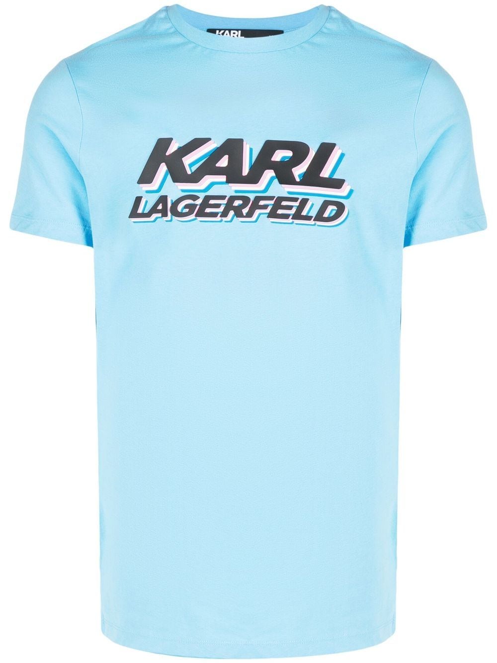 

Karl Lagerfeld playera manga corta con logo estampado - Azul