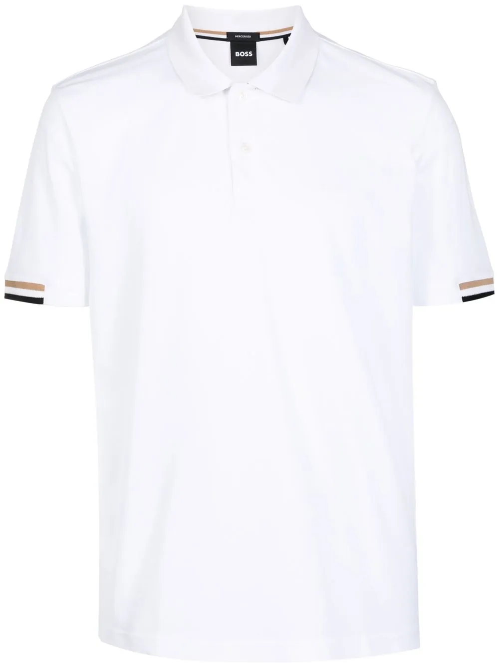 

BOSS playera tipo polo Parlev - Blanco