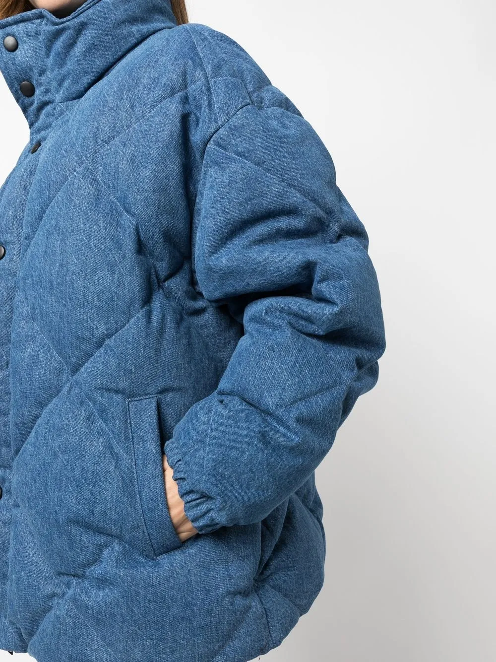 Made In Tomboy Quilted Denim Coat Farfetch