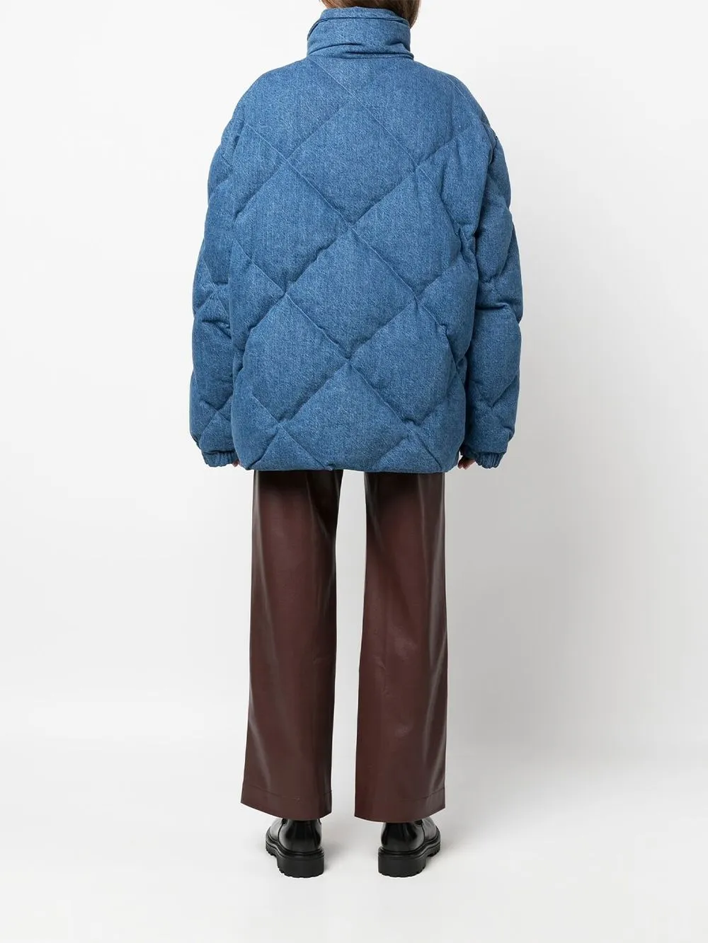 Made In Tomboy Quilted Denim Coat Farfetch