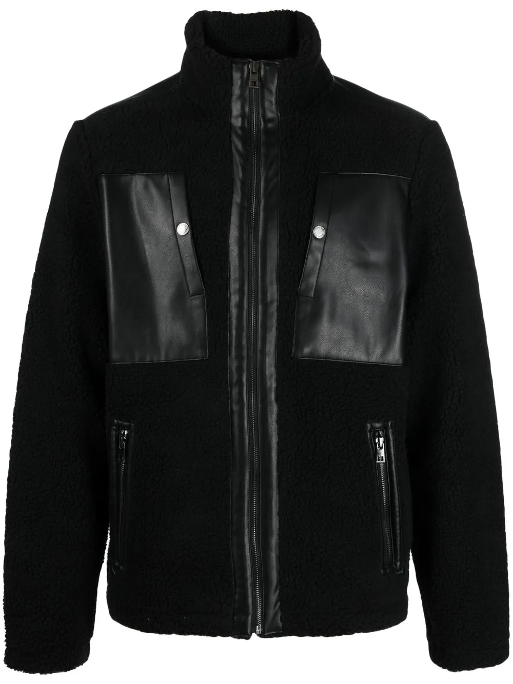 

Michael Kors fleece zipped jacket - Black